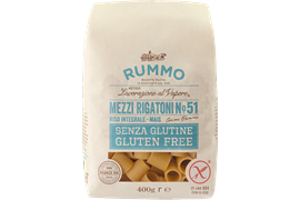 Rummo Mezzi Rigatoni No.51 Glutenfri 12x400g
