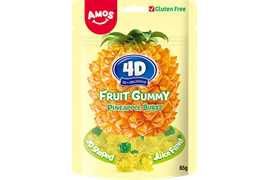 Amos 4D Fruit Gummy Pineapple 12x65g