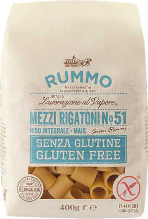 Rummo Mezzi Rigatoni No.51 Glutenfri 12x400g