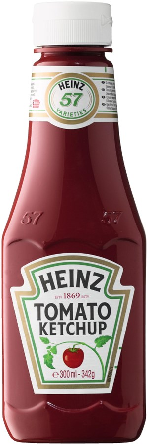 Tomatketchup röd plastflaska